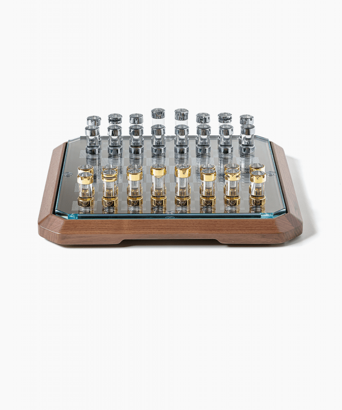 luxury wood chessboard